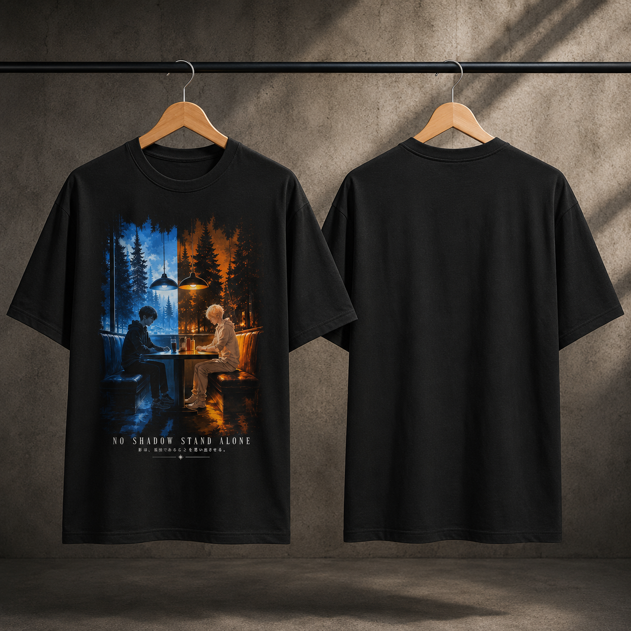 No Shadow Stands Alone – Premium Anime | Unisex AOP T-Shirt