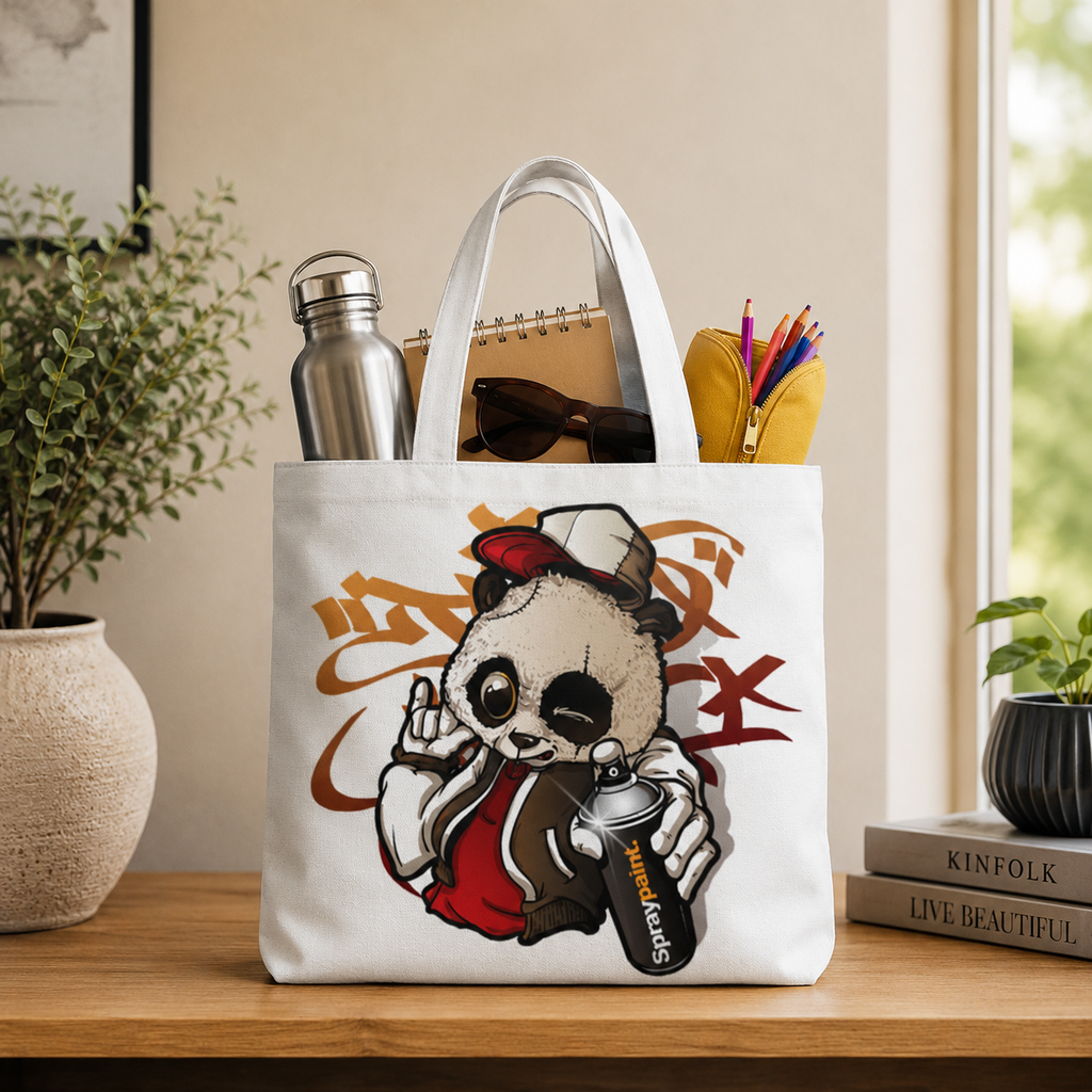 Panda Artist | Unisex Large Tote Bags