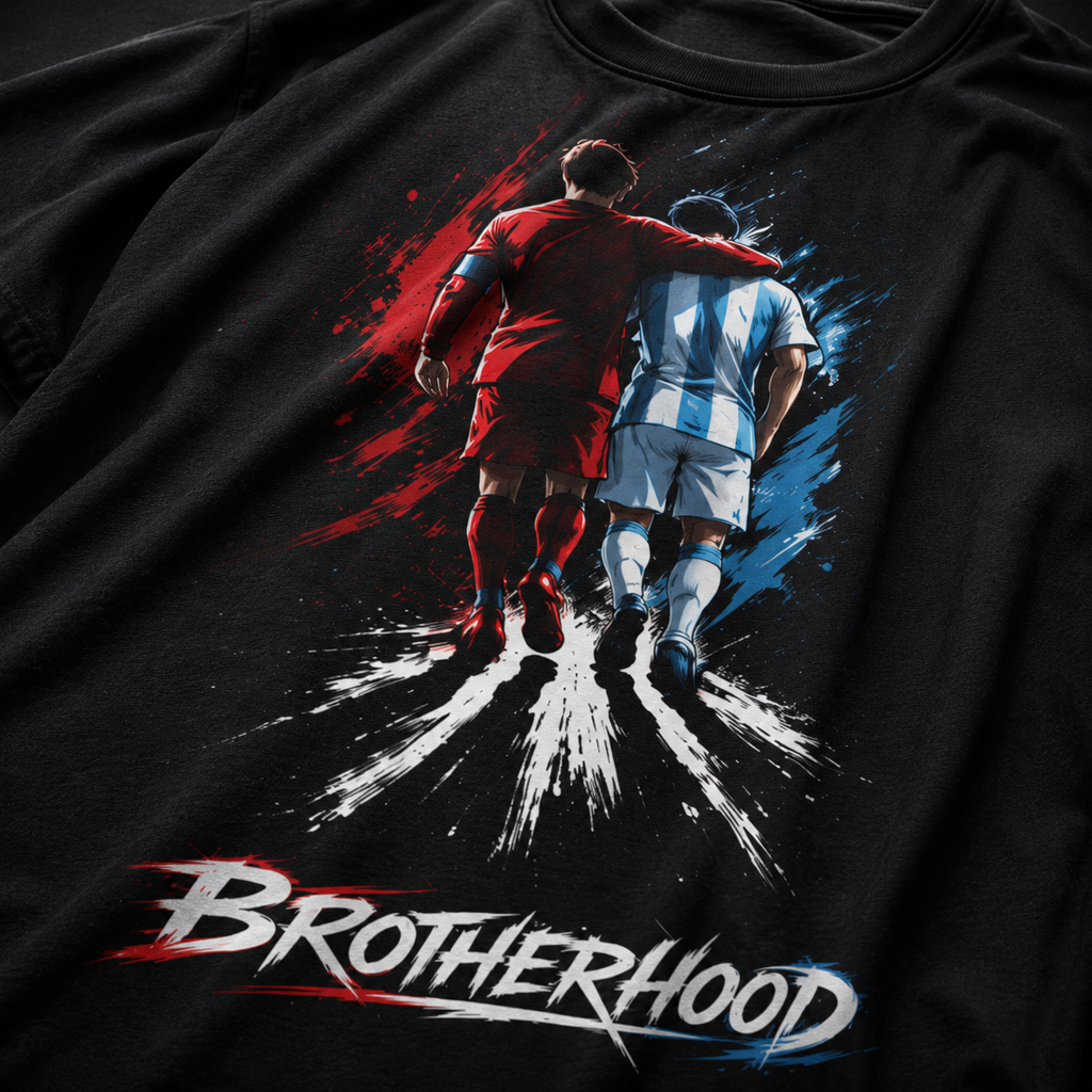 Brotherhood Beyond Rivalry – Premium Football | Unisex AOP T-Shirt