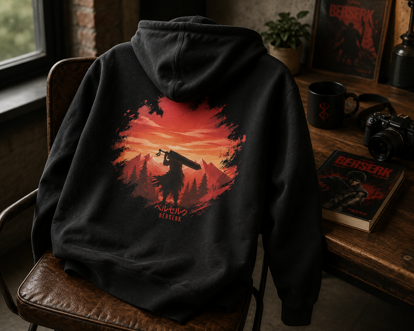 Berserk Anime Hoodie — Dark Warrior Edition