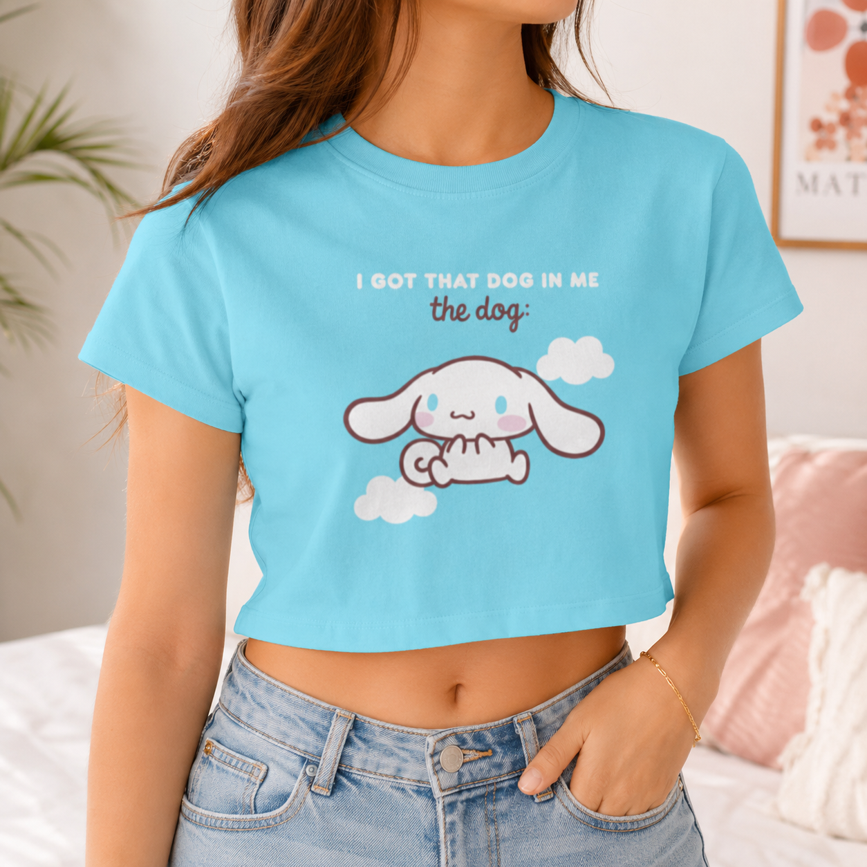 I Got That Dog in Me – Cute Kawaii | Female AOP Crop Top