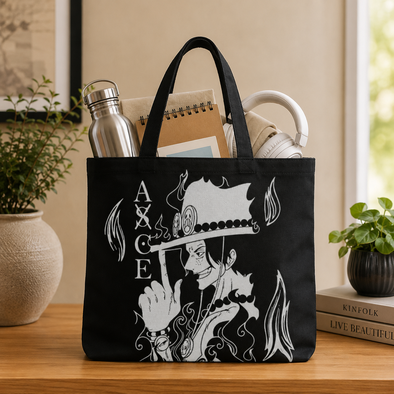 Fire Fist | Unisex Large Tote Bags