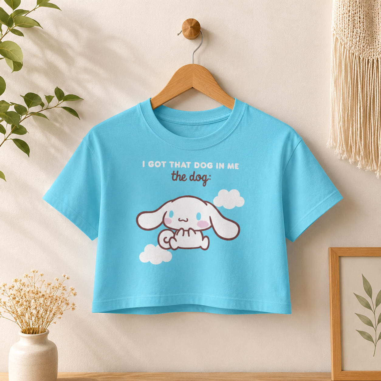 I Got That Dog in Me – Cute Kawaii | Female AOP Crop Top