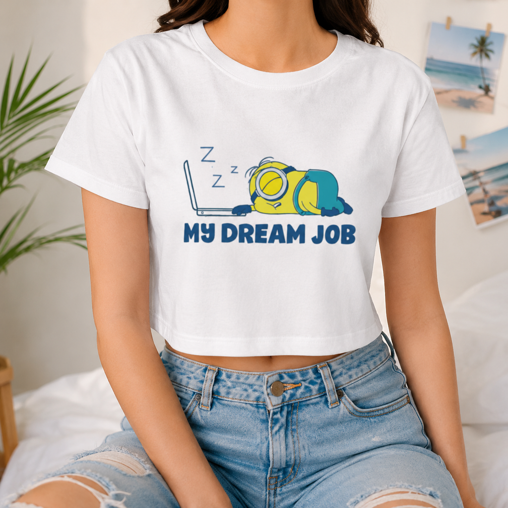 My Dream Job – Funny Cute Kawaii | Female AOP Crop Top