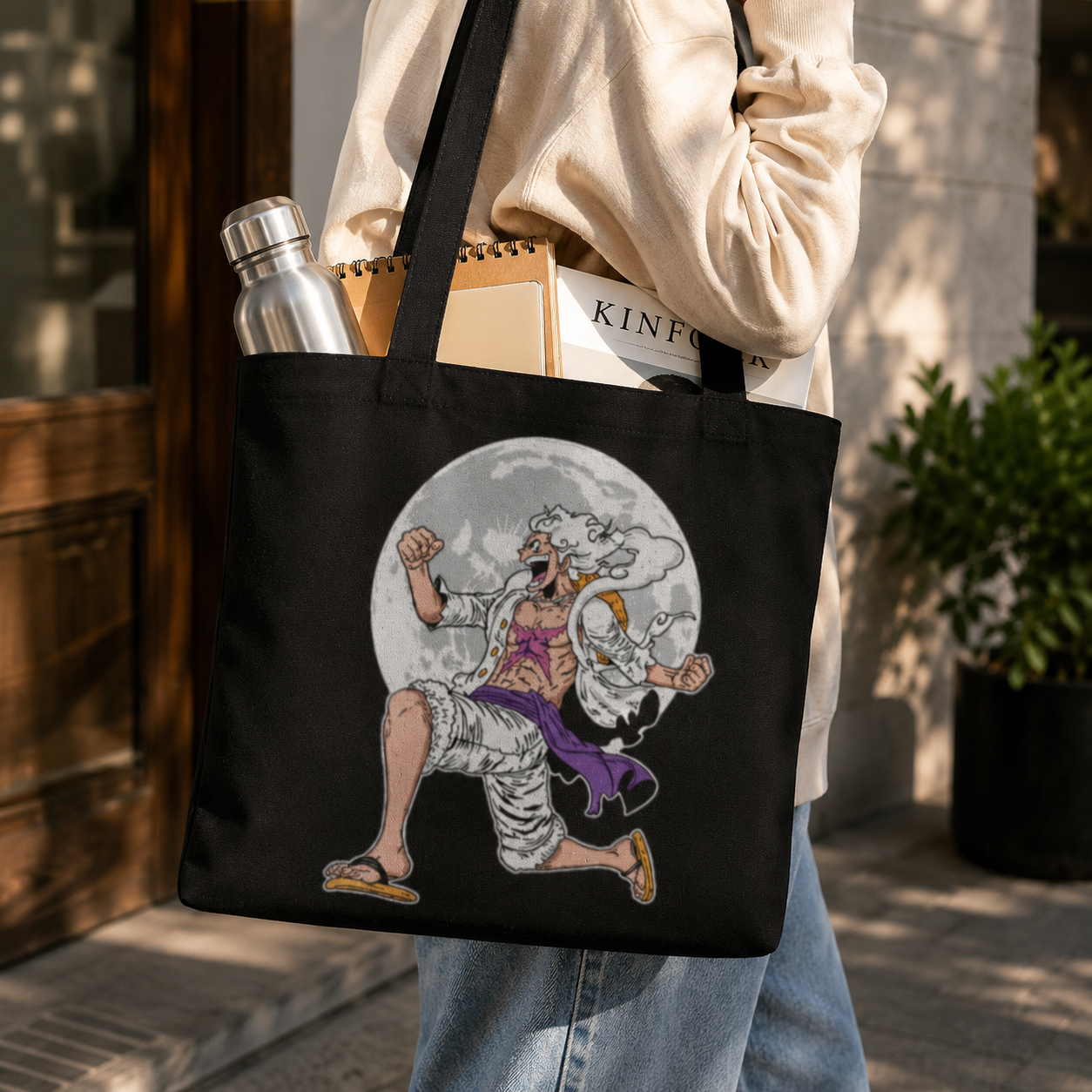 Sun God Nika | Unisex Large Tote Bags