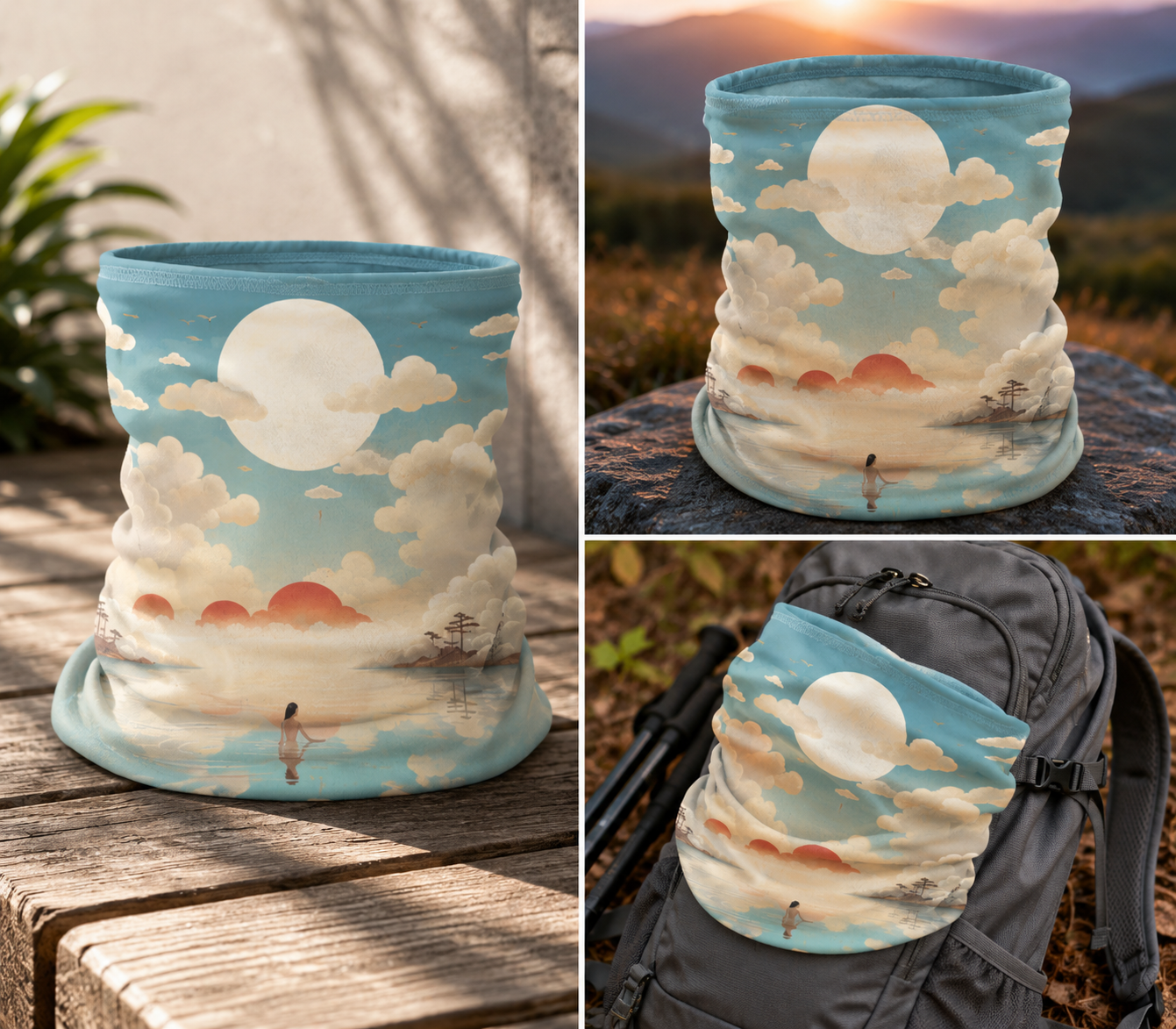 Dreamscape Anime Sky Bandana | Face Bandana Artistic