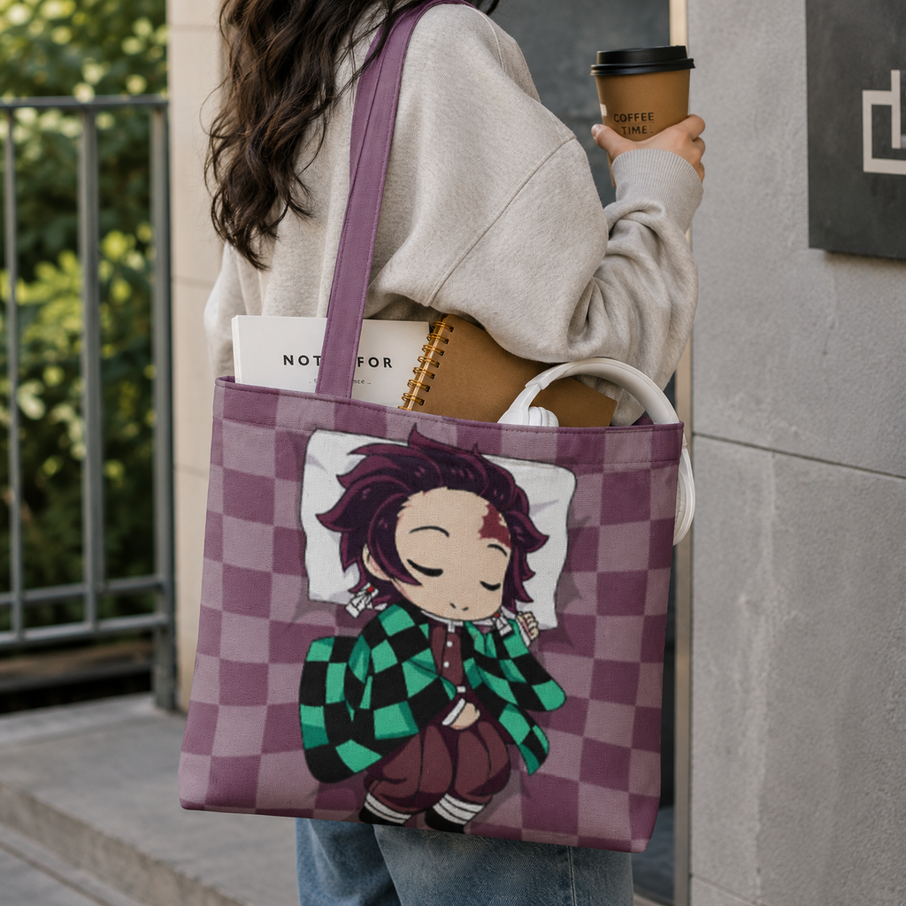 Sleeping Demon Slayer | Unisex Large Tote Bags