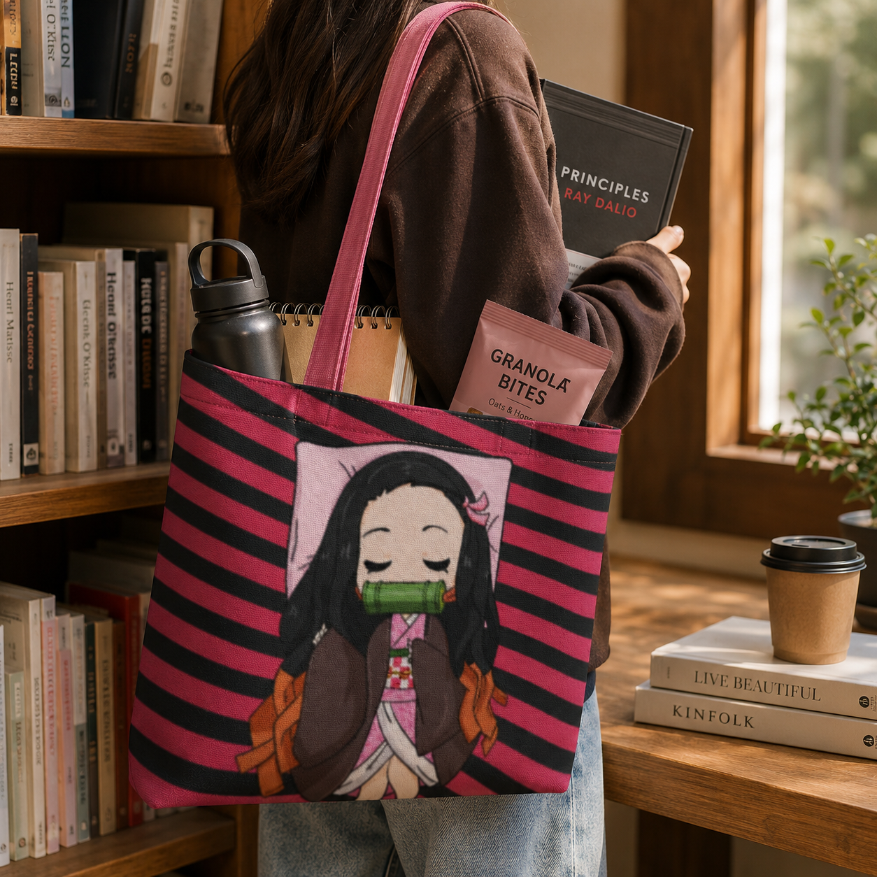 Sleeping Demon | Unisex Large Tote Bags