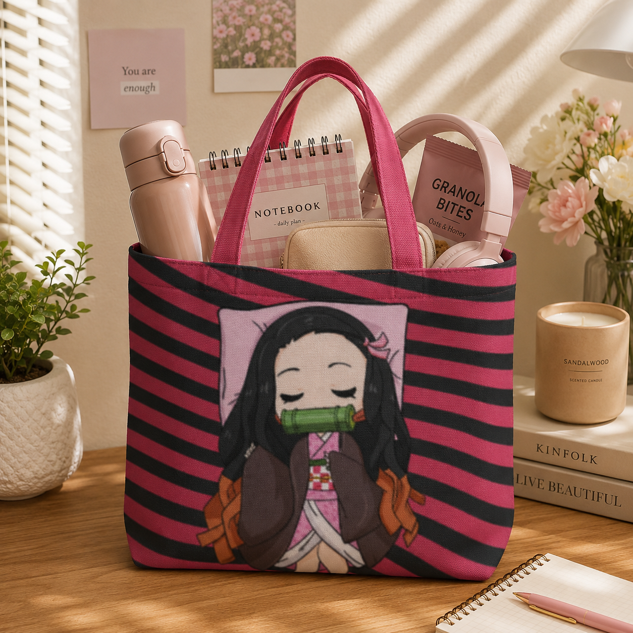 Sleeping Demon | Unisex Large Tote Bags