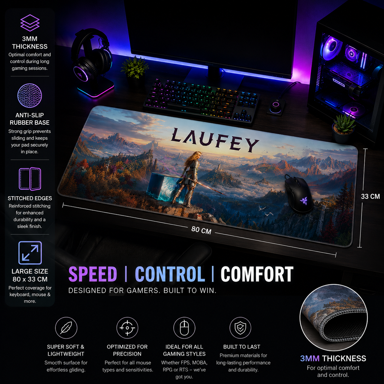 God Of War Laufey | Gaming Mouse Pad