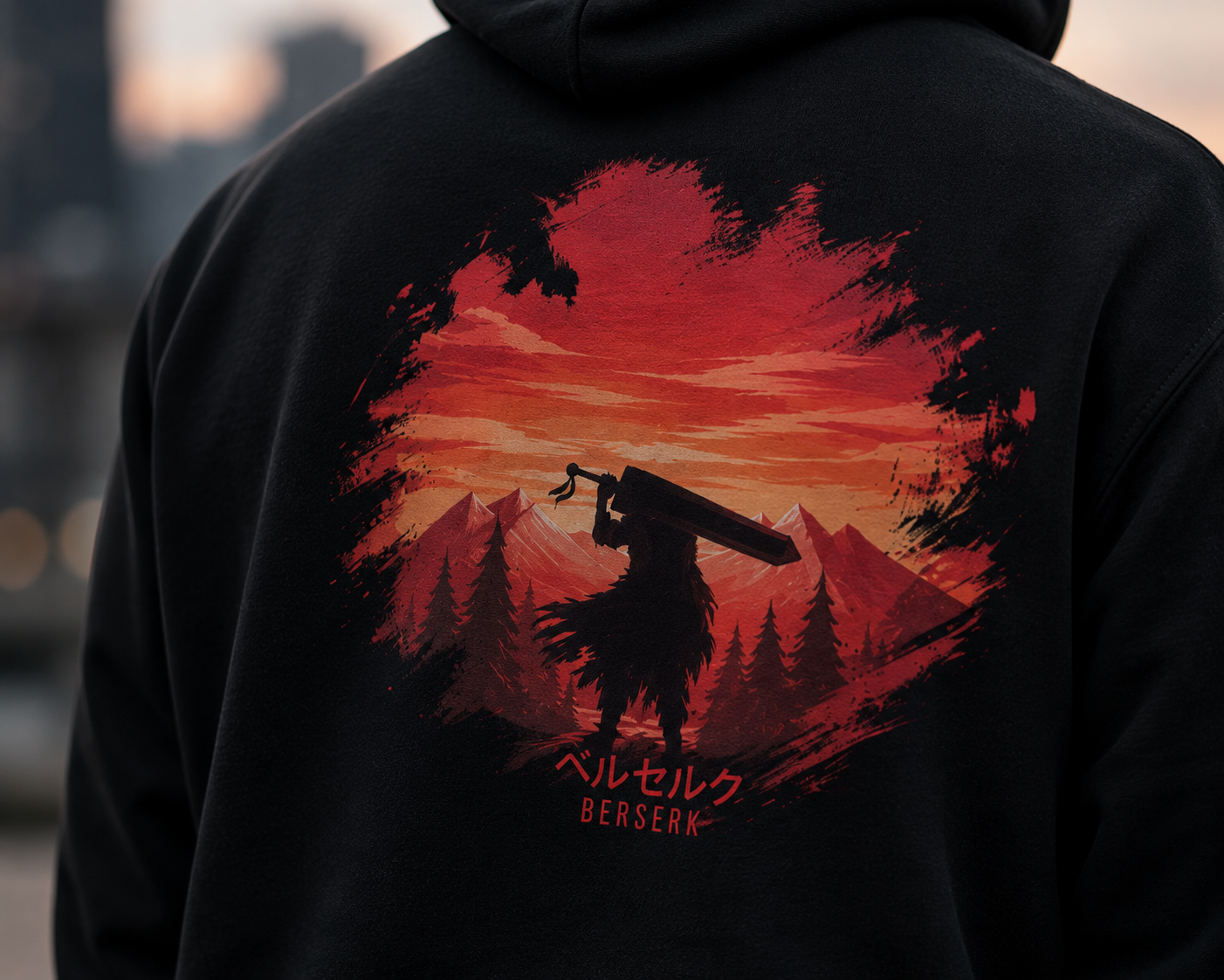 Berserk Anime Hoodie — Dark Warrior Edition