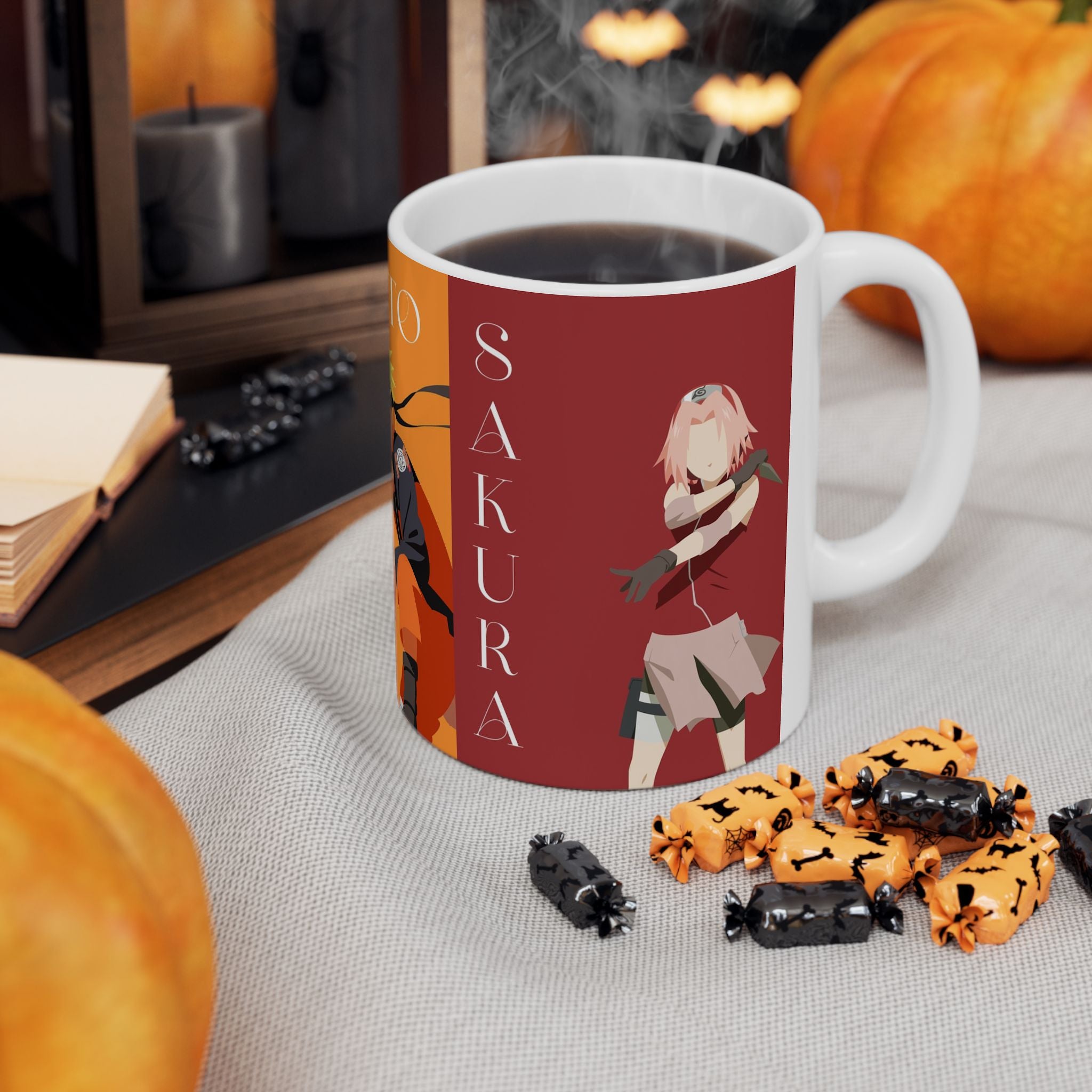 Minimal Naruto Characters Design Mug | Minimal Anime Mug